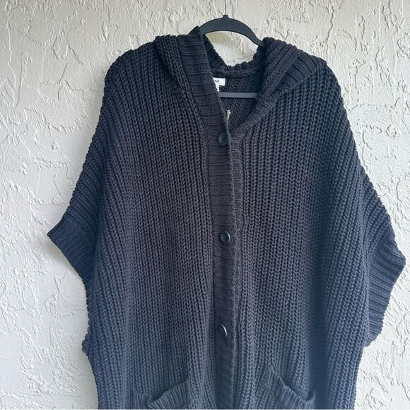 AERIE Sweater Women Medium Hoodie Dolman Sleeve Button Down Oversized Slouchy - Picture 2 of 7